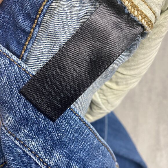 John Varvatos Jeans‎ Mens 32x29 Blue Straight Leg Medium Wash Cotton Distressed - Picture 9 of 11